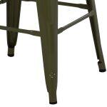 Σκαμπο Μεσαιου Υψους Μεταλλικο Melita-Pro HM8573.43 Dark Olive Green 43x43x67υεκ. - Image 11