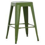 Σκαμπο Μεσαιου Υψους Μεταλλικο Melita-Pro HM8573.53 Σε Light Olive Green 43x43x67υεκ.