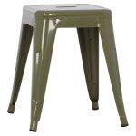 Σκαμπο Μεταλλικο Melita HM0096.43 Σε Dark Olive Χρωμα 37x37x45υεκ.