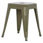Σκαμπο Μεταλλικο Melita HM0096.43 Σε Dark Olive Χρωμα 37x37x45υεκ. - Image 4