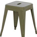 Σκαμπο Μεταλλικο Melita HM0096.43 Σε Dark Olive Χρωμα 37x37x45υεκ. - Image 5