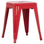 Σκαμπο Μεταλλικο Melita HM0096.44 Σε Κοκκινο Χρωμα 37x37x45υεκ.