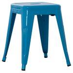 Σκαμπο Μεταλλικο Melita HM0096.48 Σε Μπλε Χρωμα 37x37x45υεκ.