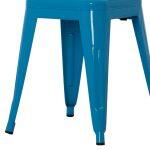 Σκαμπο Μεταλλικο Melita HM0096.48 Σε Μπλε Χρωμα 37x37x45υεκ. - Image 5