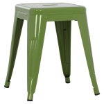 Σκαμπο Μεταλλικο Melita HM0096.53 Σε Light Olive Green Χρωμα 37x37x45υεκ.