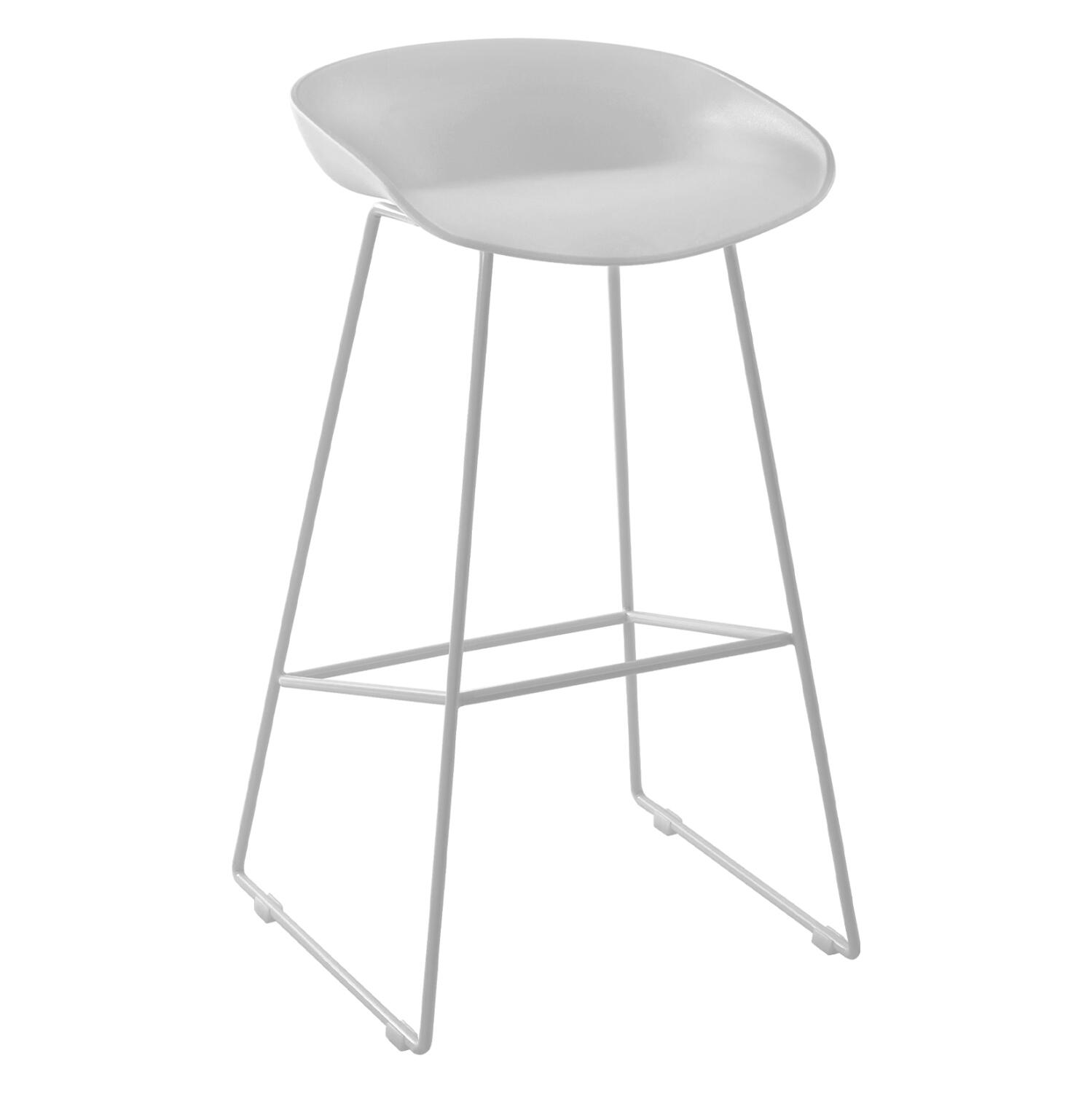 skampo-metalliko-fb9845001-me-kathisma-p Σκαμπο Μεταλλικο Naila HM8450.01 Με Καθισμα Pp Λευκο 47x47x83 Εκ. - Image 1