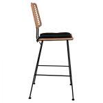 Σκαμπο Μεταλλικο Με Μαξιλαρι Allegra HM5455 Με Wicker Μπεζ 46,5x55x117,5υ Εκ. - Image 4