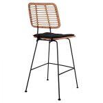 Σκαμπο Μεταλλικο Με Μαξιλαρι Allegra HM5455 Με Wicker Μπεζ 46,5x55x117,5υ Εκ. - Image 5