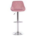Σκαμπο Μπαρ Rose HM204.42 Με Αμορτισερ Χρωμιου & Σαπιο Μηλο Βελουδο 48x45x105υεκ. - Image 3