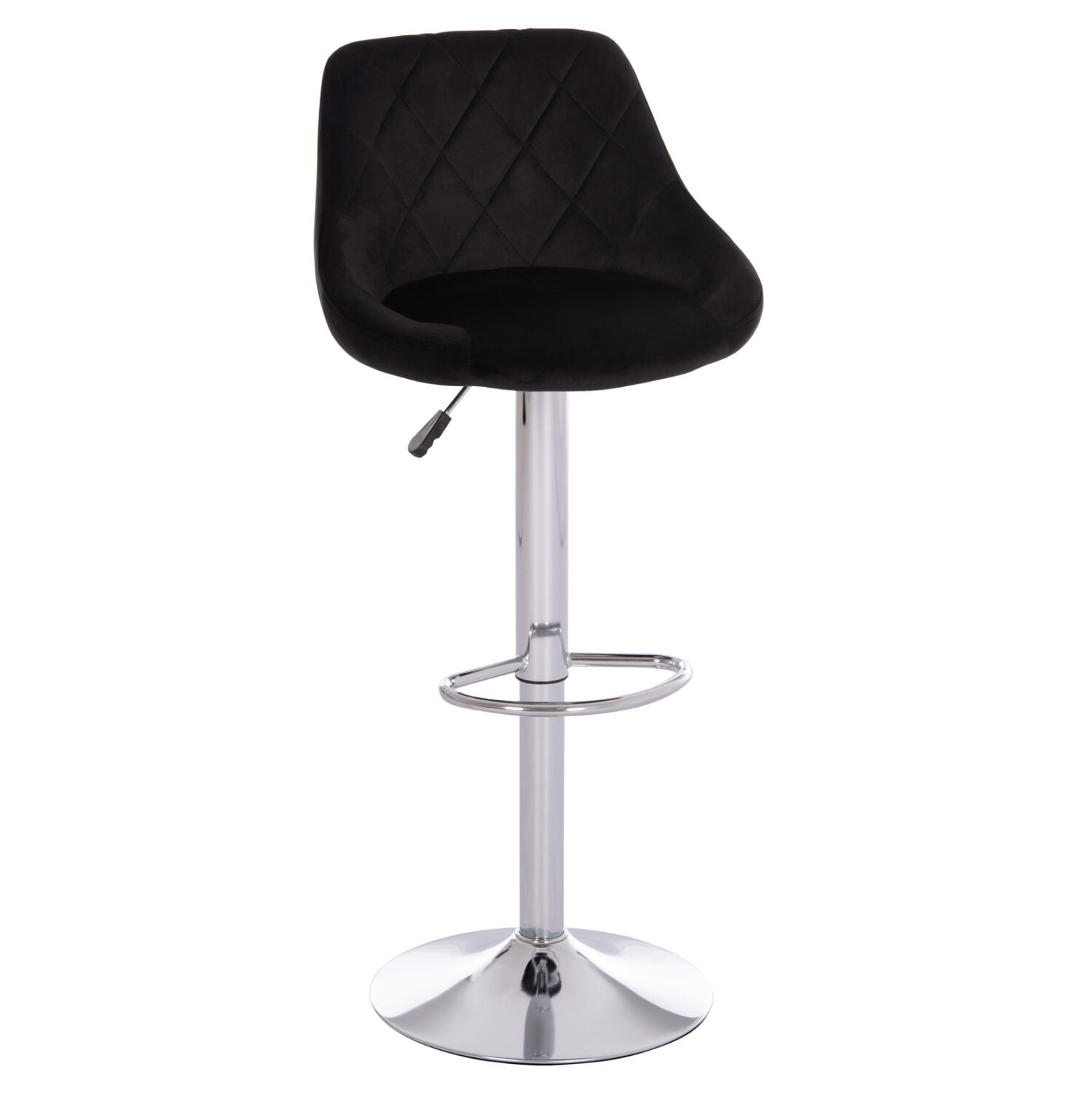 skampo-mpar-fb920444-me-amortiser-chromi Σκαμπο Μπαρ Rose HM204.44 Με Αμορτισερ Χρωμιου & Μαυρο Βελουδο 48x45x105υεκ. - Image 1