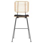 Σκαμπο Μπαρ Allegra HM5455.11 Μεταλλο&Μαξιλαρι Μαυρο-Wicker Μπεζ 56x59x116,5υεκ. - Image 6