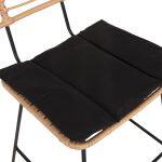 Σκαμπο Μπαρ Allegra HM5455.11 Μεταλλο&Μαξιλαρι Μαυρο-Wicker Μπεζ 56x59x116,5υεκ. - Image 8