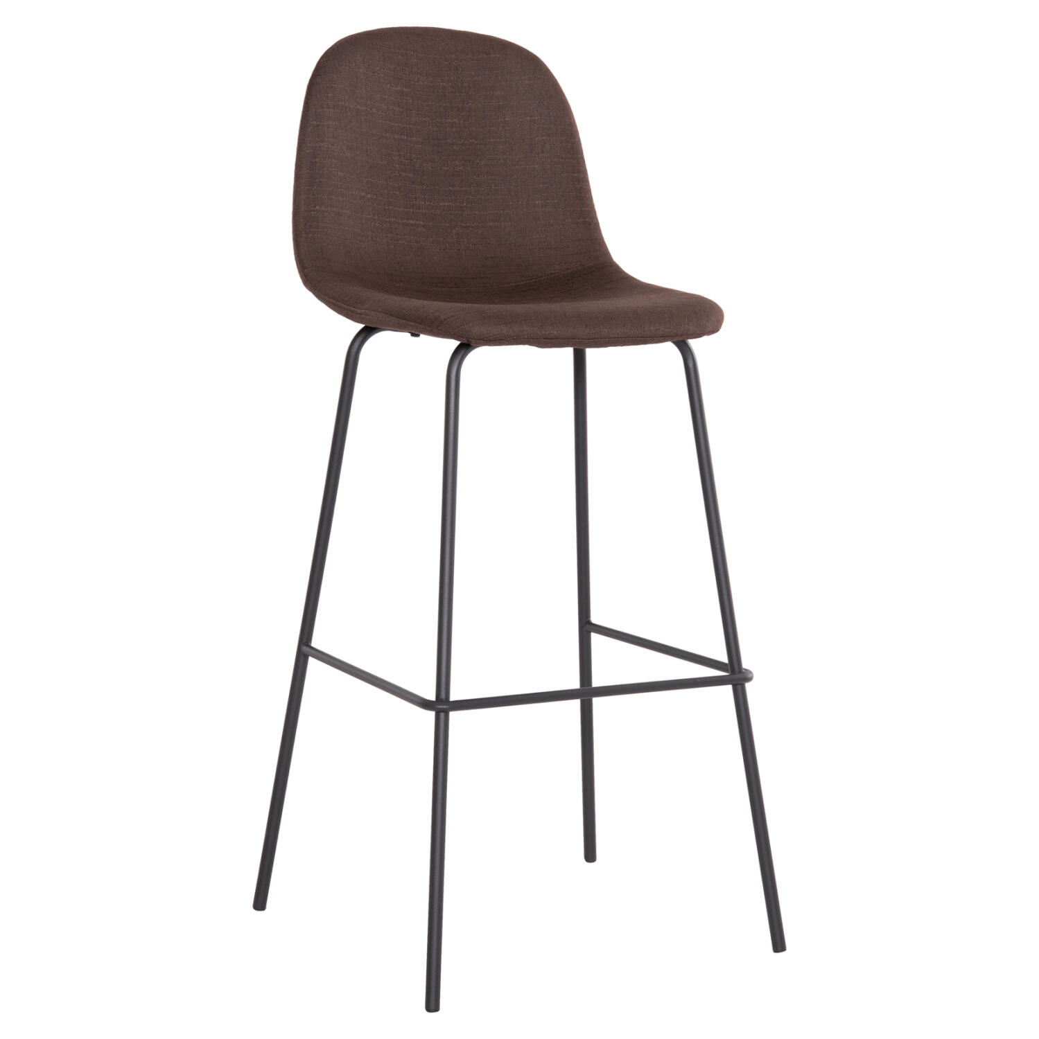 skampo-mpar-fb9857923-kafe-yfasma-mayros Σκαμπο Μπαρ Vincent HM8579.23 Καφε Υφασμα-Μαυρος Μεταλλικος Σκελετος 47x46x104υεκ. - Image 1
