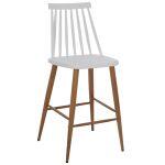 Σκαμπο Μπαρ Vanessa HM9300.01 Λευκο Μεσαιου Υψους 43x45x97υεκ.