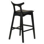 Σκαμπο Μπαρ Usopp HM9951.02 Rubberwood & PU Σε Μαυρο 49x53x99,5υεκ. - Image 4
