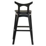 Σκαμπο Μπαρ Usopp HM9951.02 Rubberwood & PU Σε Μαυρο 49x53x99,5υεκ. - Image 5