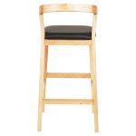 Σκαμπο Μπαρ Nami HM9952.01 Rubberwood Σε Οακ-Μαυρο PU 47,5x59x102,5υεκ. - Image 5
