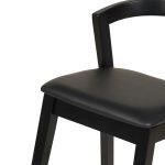 Σκαμπο Μπαρ Nami HM9952.02 Rubberwood & Pu-Μαυρο 47,5x59x102,5υεκ. - Image 6