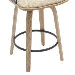 Σκαμπο Μπαρ Judi HM9985.01 White Wash Κ.π.-Μαυρο Μεταλλο-Μπεζ Υφασμα 48x52x92υεκ - Image 8