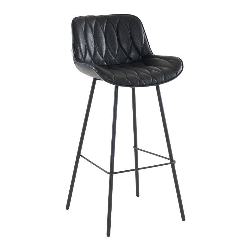 skampo-mpar-fylliana-2033-mayro-technoderma-me-anthraki-mayro-metalliko-skeleto-48x50x101ek1727679964 Σκαμπο Μπαρ Fylliana FL2033 Μαυρο Τεχνοδερμα Με Ανθρακι-Μαυρο Μεταλλικο Σκελετο 48x50x101εκ - Image 1