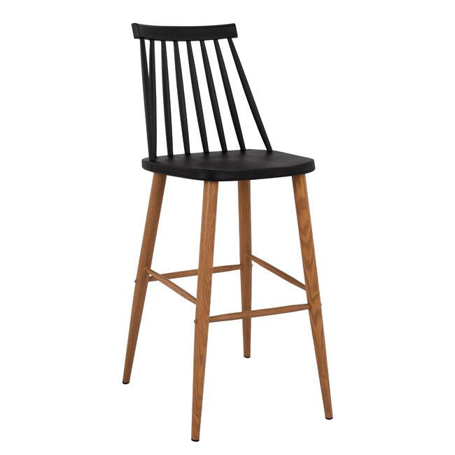 skampo-mpar-hm845902-vanessa-se-mayro-ch Σκαμπο Μπαρ HM8459.02 Vanessa Σε Μαυρο Χρωμα 43x49x107 Εκ. - Image 1