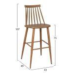 Σκαμπο Μπαρ HM8459.25 Vanessa Σε Καπουτσινο Χρωμα 43x49x107υ Εκ. - Image 2