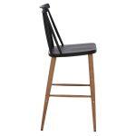 Σκαμπο Μπαρ Vanessa Μαυρο Μεσαιου Υψους HM9300.02 43x45x97υεκ. - Image 4