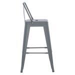 Σκαμπο Μπαρ Μεσαιου Υψους Μεταλλικο Melita-Pro HM8574.50 Γκρι 43x43x88υεκ. - Image 12