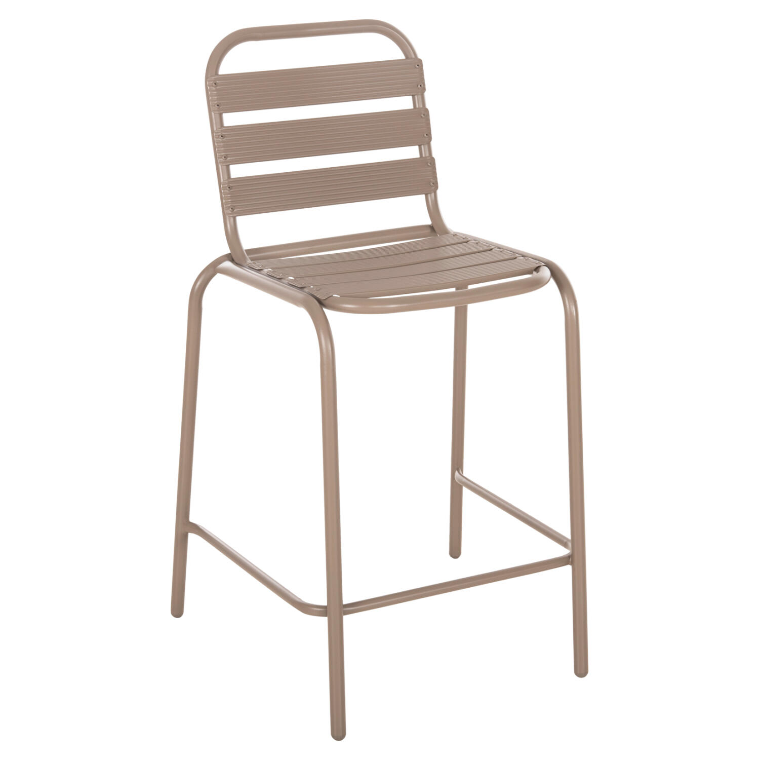 skampo-mpar-mesypsoys-fb9606504-metalske Σκαμπο Μπαρ Μες.υψους Laura HM6065.04 Μεταλ.σκελετος-Αλουμινιο Σε Σαμπανι 58,5x58x104υ Εκ. - Image 1