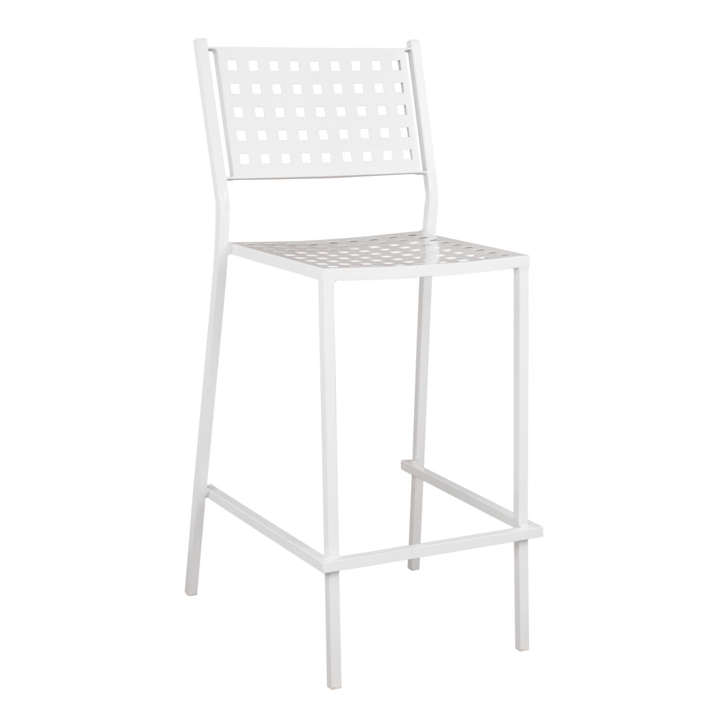 skampo-mpar-metalliko-fb9552802-se-leyki Σκαμπο Μπαρ Μεταλλικο Olympias HM5528.02 Σε Λευκη Αποχρωση 47x58x111 Εκ. - Image 1