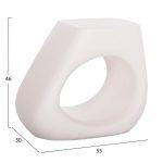 Σκαμπο Σαλονιου Lans HM4691.02 Fiber Cement Σε λευκο--55x30x46υεκ. - Image 2