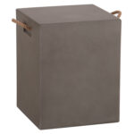 Σκαμπο Τετραγωνο Fiber Cement Με Χερουλια Zak HM6581.01 Σε Γκρι 36x36x45.5υεκ