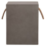 Σκαμπο Τετραγωνο Fiber Cement Με Χερουλια Zak HM6581.01 Σε Γκρι 36x36x45.5υεκ - Image 3