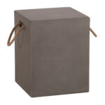 Σκαμπο Τετραγωνο Fiber Cement Με Χερουλια Zak HM6581.01 Σε Γκρι 36x36x45.5υεκ - Image 4