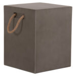 Σκαμπο Τετραγωνο Fiber Cement Με Χερουλια Zak HM6581.01 Σε Γκρι 36x36x45.5υεκ - Image 5