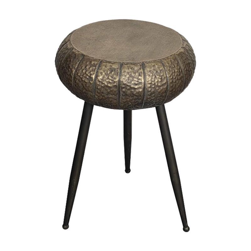 stroggylo-metalliko-skampo-fylliana-fl032-mpronze-33x52ek1704872705 Στρογγυλο Μεταλλικο Σκαμπο Fylliana FL032 Μπρονζε 33x52εκ - Image 1