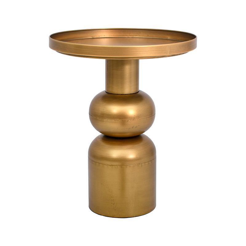 stroggylo-metalliko-trapezaki-fylliana-fl620243-chryso-chroma-40x49ek1747307704 Στρογγυλο Μεταλλικο Τραπεζακι Fylliana FL620243 Χρυσο Χρωμα 40x49εκ - Image 1