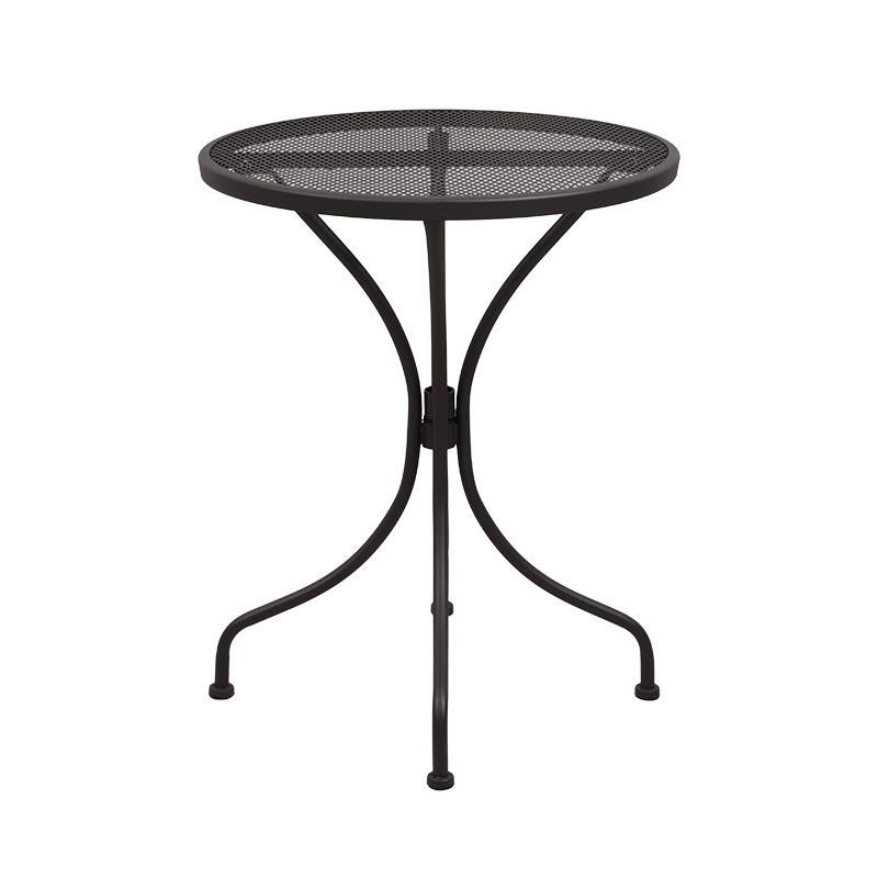 stroggylo-metalliko-trapezi-exochis-fylliana-003-kafe-chroma-60x73ek1724141413 Στρογγυλο Μεταλλικο Τραπεζι Εξοχης Fylliana 003 Καφε Χρωμα 60x73εκ - Image 1