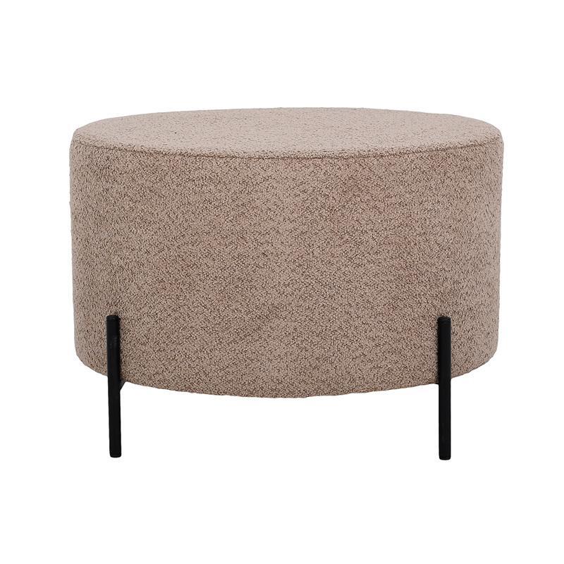 stroggylo-skampo-fylliana-kristal-cappuccino-chroma-60x40ek1736926206 Στρογγυλο Σκαμπο Fylliana Kristal Cappuccino Χρωμα 60x40εκ - Image 1