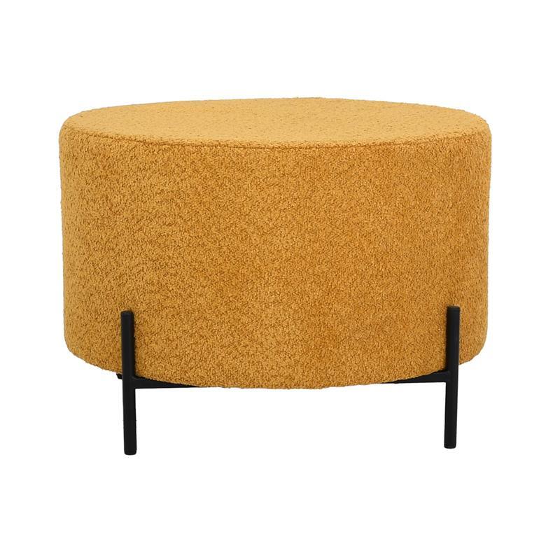 stroggylo-skampo-fylliana-kristal-moystardi-chroma-60x40ek1736926210 Στρογγυλο Σκαμπο Fylliana Kristal Μουσταρδι Χρωμα 60x40εκ - Image 1