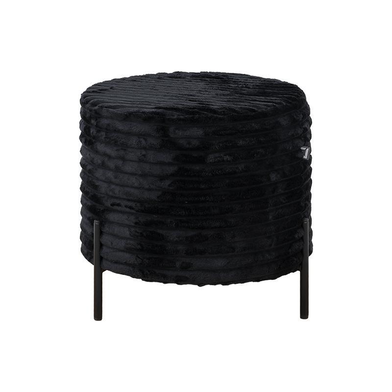 stroggylo-skampo-fylliana-new-lux-mayro-chroma-46x46x43ek1732800610 Στρογγυλο Σκαμπο Fylliana New "Lux" Μαυρο Χρωμα 46x46x43εκ - Image 1