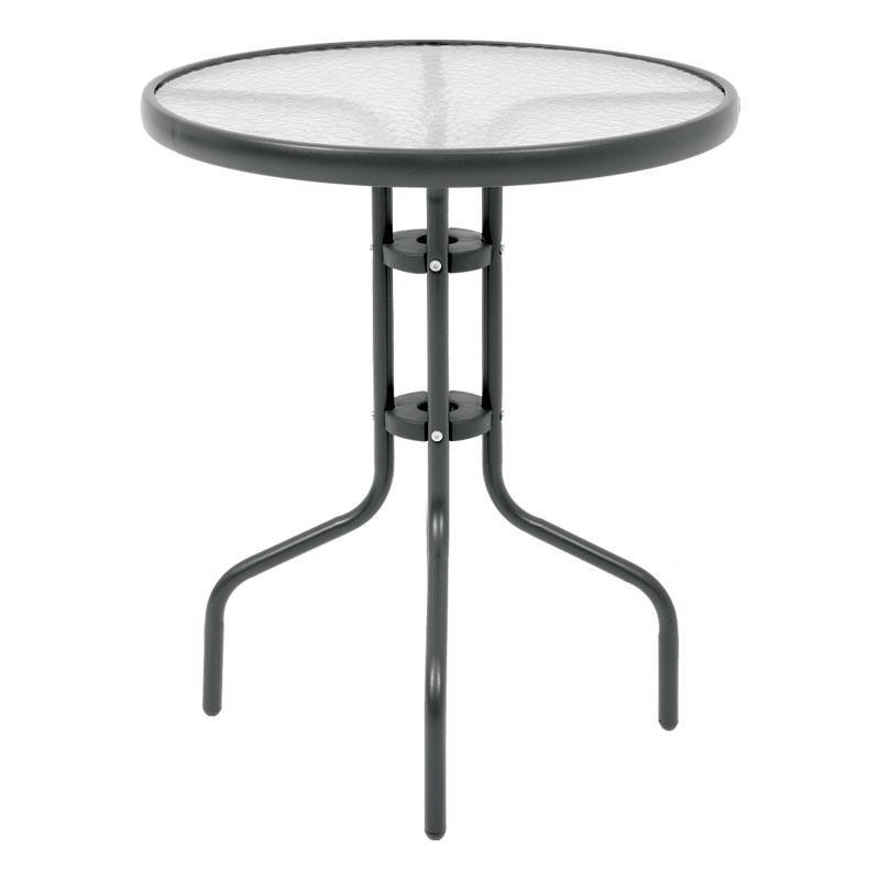 stroggylo-trapezi-kipoy-fylliana-001-gkri-chroma-60x70ek1716292202 Στρογγυλο Τραπεζι Κηπου Fylliana 001 Γκρι Χρωμα 60x70εκ - Image 1