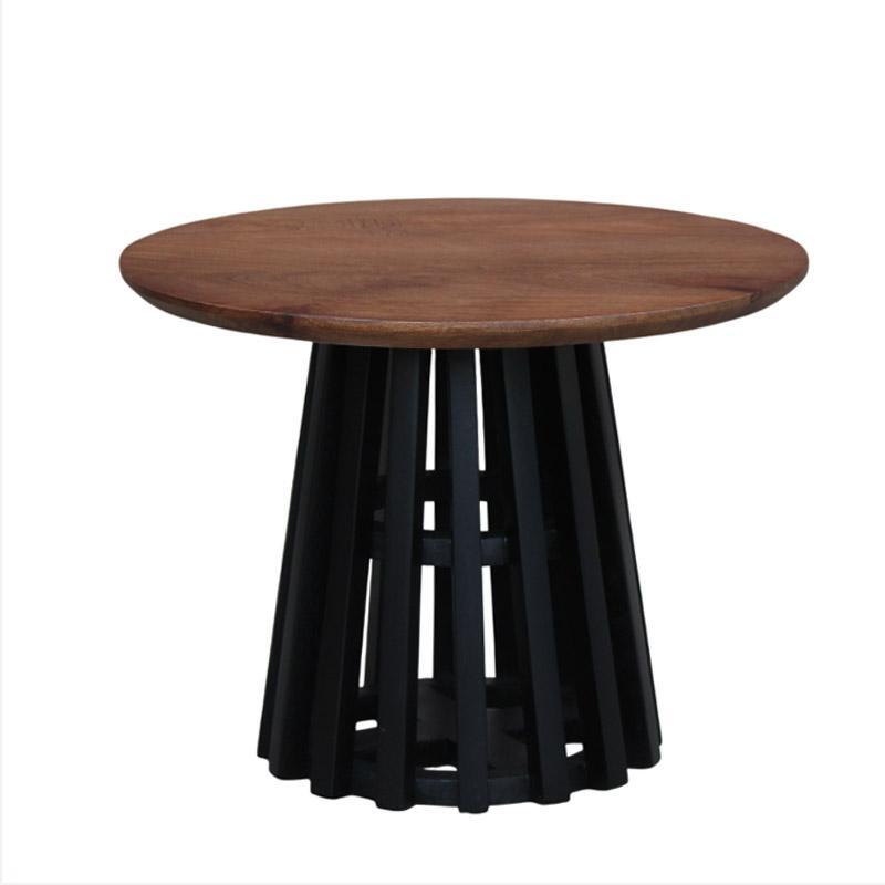 stroggylo-trapezi-salonioy-fylliana-mekong-kafe-mayro-chroma-60x45ek1751265304 Στρογγυλο Τραπεζι Σαλονιου Fylliana "Mekong" Καφε-Μαυρο Χρωμα 80x45εκ - Image 1