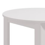 Στρογγυλο Τραπεζι Τραπεζαριας Ancona Λευκο Χρωμα 109x109x77εκ - Image 4