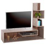 Συνθετο Τηλεορασης Edelie HM8908.14 Μελαμινη Γκρι Stone Texture-Φυσικο 150x29,5x120υεκ.