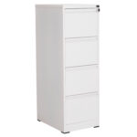 Συρταριερα (4) Αρχειοθετησης Γραφειου Sider HM6637.02 Λευκο Μεταλλο 45.5x62x134υεκ