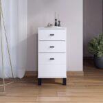 Συρταριερα Almond 38 3f Λευκο Χρωμα 39x35x78εκ - Image 2