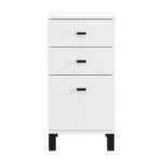 Συρταριερα Almond 38 3f Λευκο Χρωμα 39x35x78εκ - Image 3