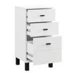 Συρταριερα Almond 38 3f Λευκο Χρωμα 39x35x78εκ - Image 4
