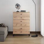 Συρταριερα Almond 77 6f Artisan Oak Χρωμα 77x35x110εκ - Image 2